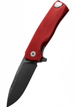 Taschenmesser ROK Aluminium, rot, schwarz, Lionsteel