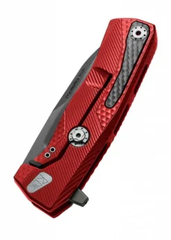 Taschenmesser ROK Aluminium, rot, schwarz, Lionsteel