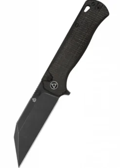 Taschenmesser Swordfish, schwarze stonewashed Klinge, brauner Micarta Griff