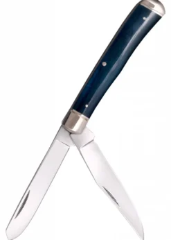 Taschenmesser Trapper, blauer Knochen-Griff