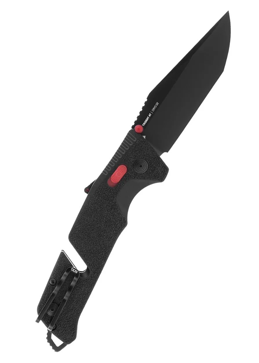 Taschenmesser Trident AT - Schwarz & Rot - Tanto, SOG
