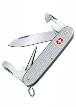 Taschenwerkzeug Pionier, Alox silber gerippt