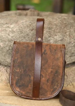 Tasche Sindri aus Fettleder, braun
