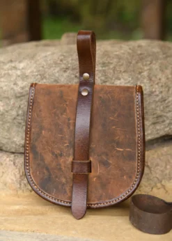 Tasche Sindri aus Fettleder, braun