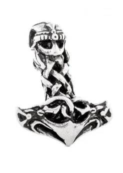 Thorshammer mit Helm, Silber