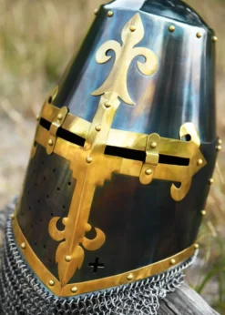 Topfhelm der Rieter von Kornburg, Nürnberg um 1375, 1,6 mm Stahl