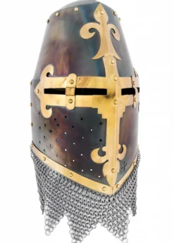 Topfhelm der Rieter von Kornburg, Nürnberg um 1375, 1,6 mm Stahl