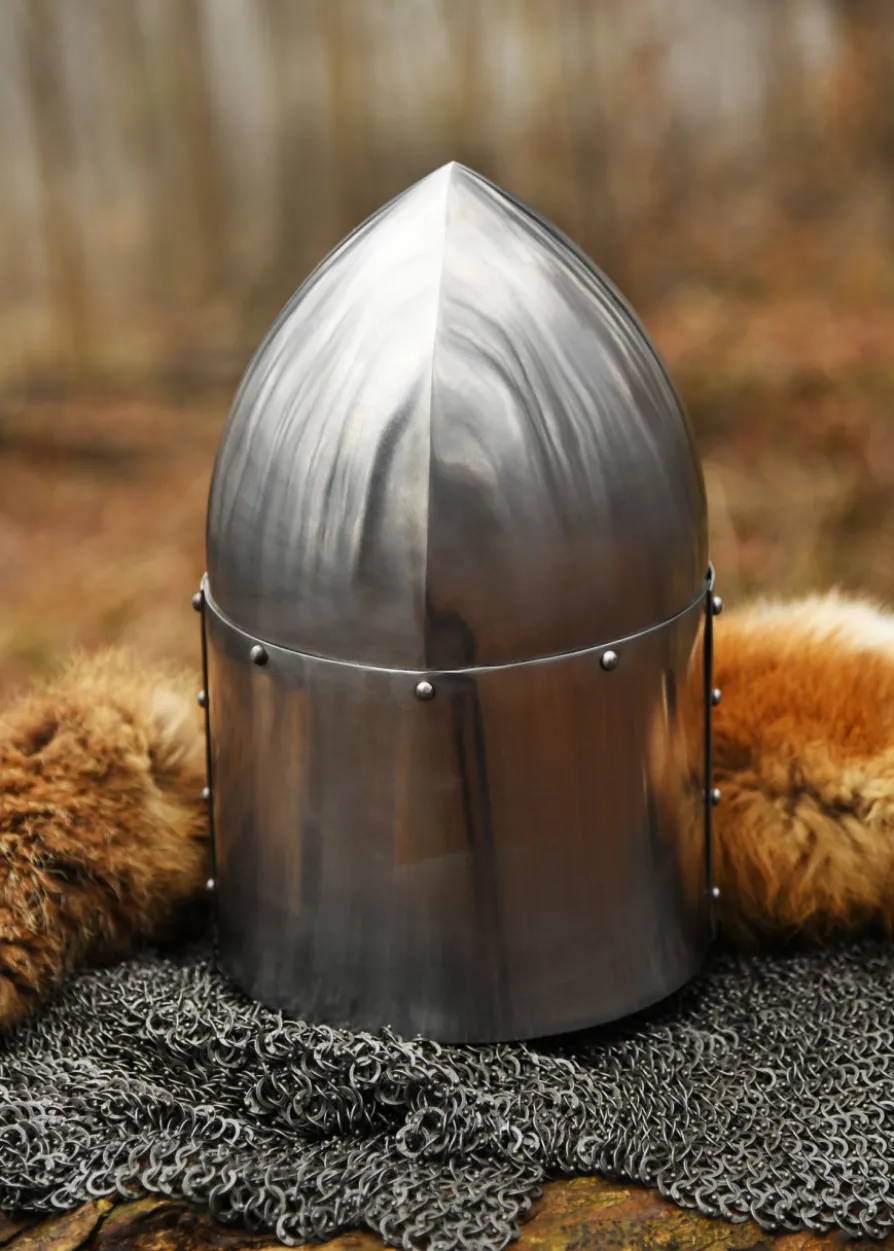 Topfhelm -Sugar Loaf-, ca.1330, 1,6 mm Stahl