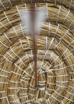 Traditionelle Strohscheibe, rund, 65 cm Durchmesser