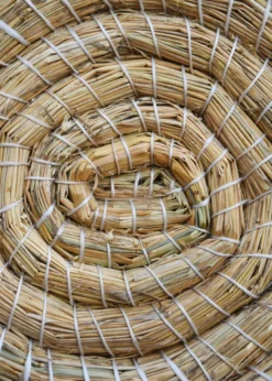 Traditionelle Strohscheibe, rund, 65 cm Durchmesser