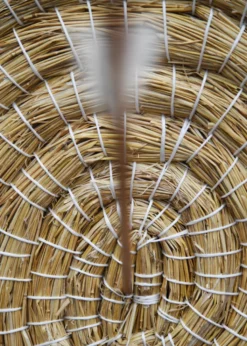 Traditionelle Strohscheibe, rund, 80 cm Durchmesser