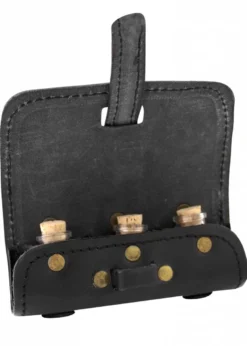 Tranktasche aus Leder mit 3 Flaschen