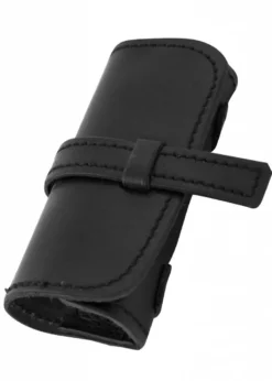 Tranktasche aus Leder mit 3 Flaschen