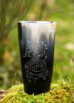 Trinkbecher aus Horn - Fenrir
