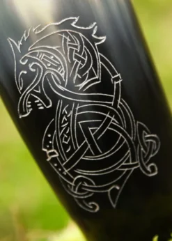 Trinkbecher aus Horn - Fenrir