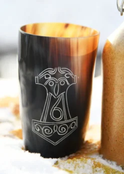Trinkbecher aus Horn - Mjölnir
