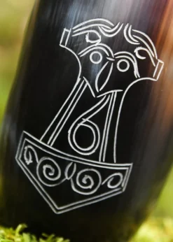 Trinkbecher aus Horn - Mjölnir