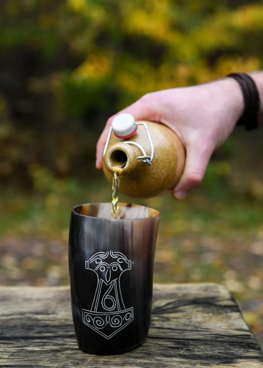 Trinkbecher aus Horn - Mjölnir