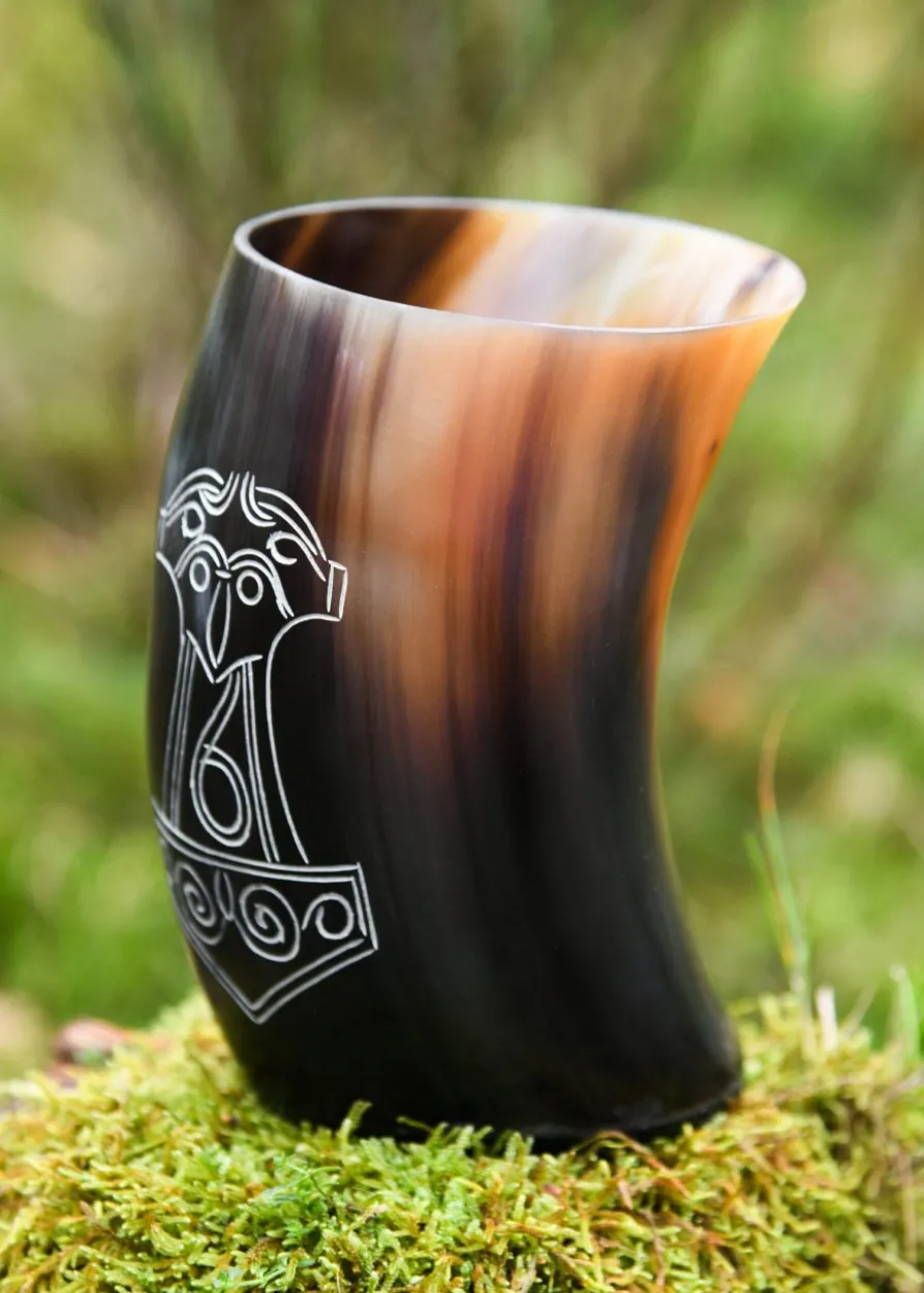 Trinkbecher aus Horn - Mjölnir