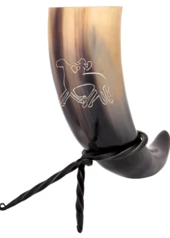 Trinkhorn mit Ständer - Odin reitet Sleipnir
