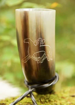 Trinkhorn mit Ständer - Odin reitet Sleipnir