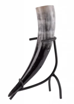 Trinkhornständer, schwarz lackiert, groß