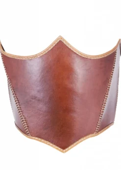 Unterbrust-Corsage aus Leder, braun