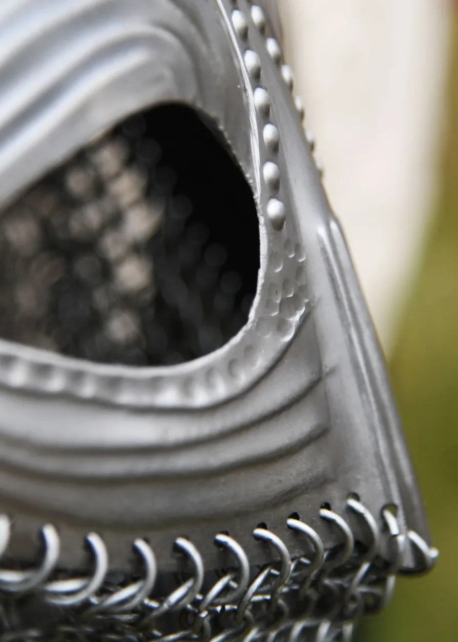 Vendelhelm mit Kettenbrünne, 1,2 mm Stahl