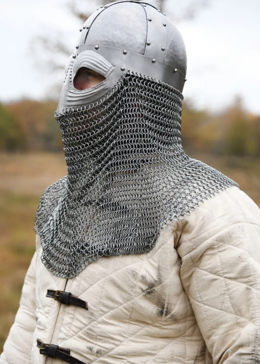 Vendelhelm mit Kettenbrünne, 1,2 mm Stahl