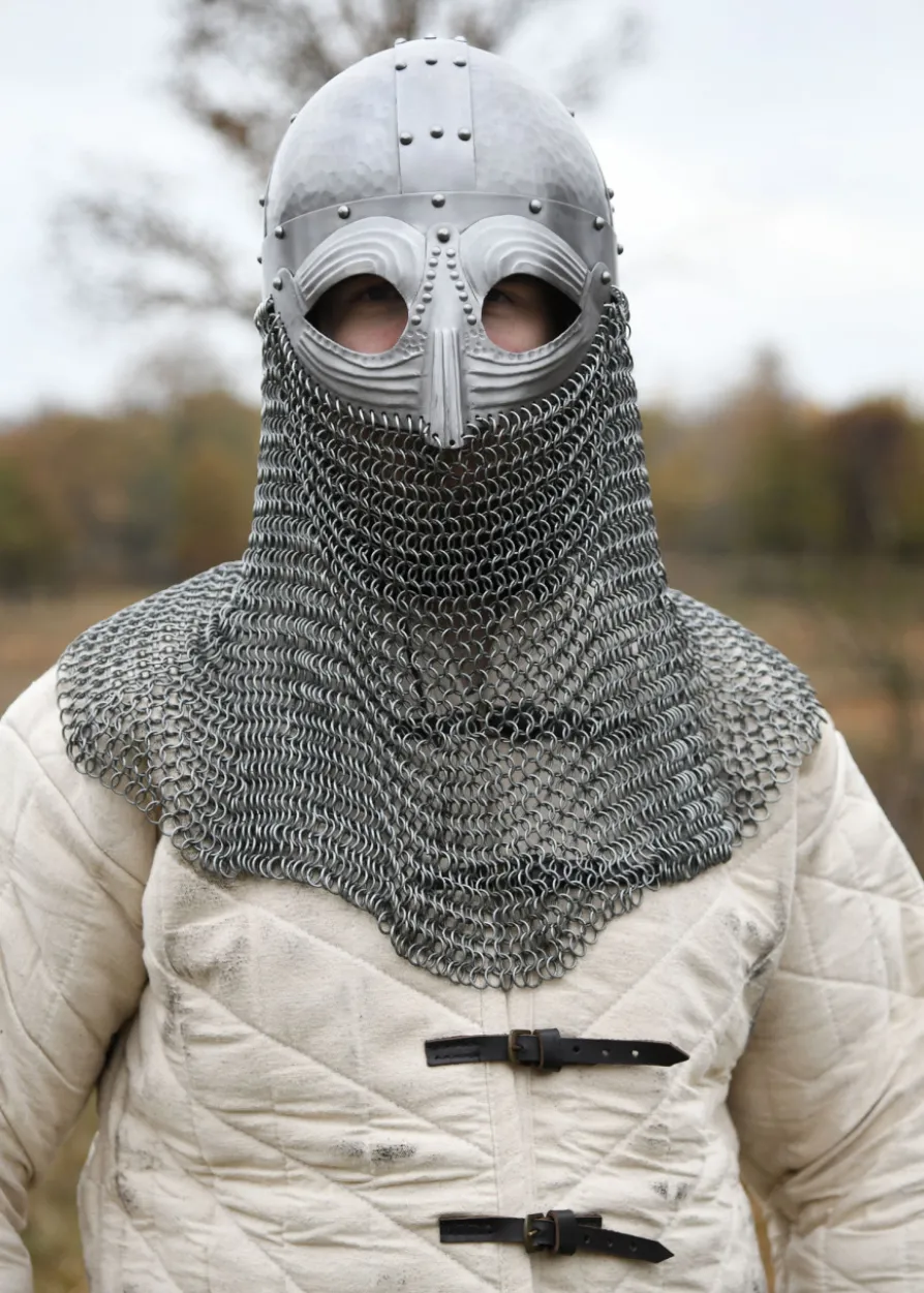 Vendelhelm mit Kettenbrünne, 1,2 mm Stahl