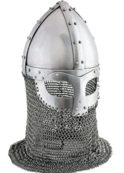 Vendelzeitlicher Spangenhelm mit Kettenbrünne