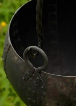 Vernieteter Lagertopf aus Stahl, ca. 10 Liter