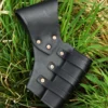 Verstellbarer Schwerthalter aus schwarzem Leder