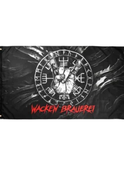 Wacken Brauerei Flagge Vegvisir, 90 x 150 cm