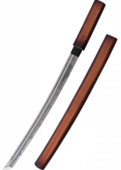 Wakizashi mit Holz - Shirasaya, dunkel, Marto