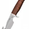 Waterbuck Messer mit Gut-Hook Klinge und Lederlamellengriff