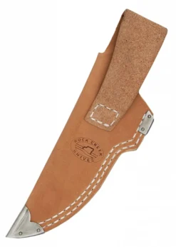 Waterbuck Messer mit Gut-Hook Klinge und Lederlamellengriff