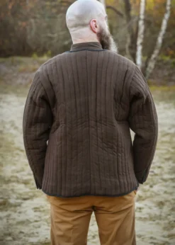 Wattierte Jacke, braun - schwarz