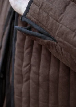 Wattierte Jacke, braun - schwarz