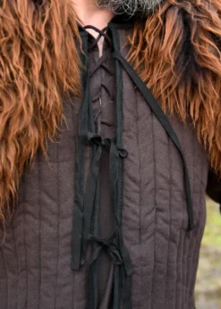 Wattierte Jacke, braun - schwarz