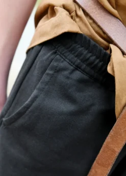 Weite Mittelalterliche Kinderhose Thore, schwarz