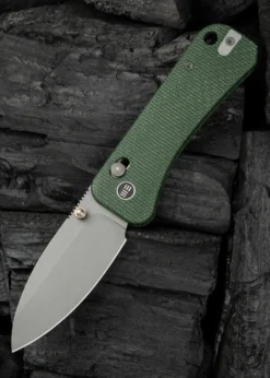 We Knife BANTER 2 GREEN CANVAS MICARTA, Taschenmesser