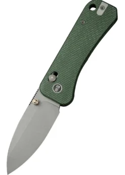 We Knife BANTER 2 GREEN CANVAS MICARTA, Taschenmesser