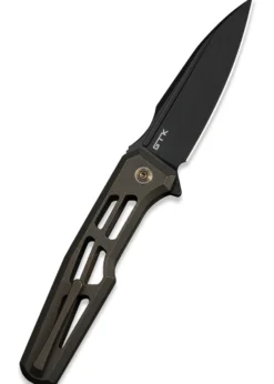 Weknife Dressytak Skeletonized Bronze Titanium Handle, Taschenmesser