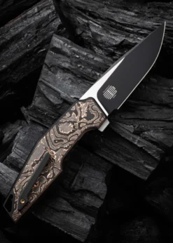 We Knife OAO (One and Only) BLACK TITANIUM COPPER FOIL, Taschenmesser