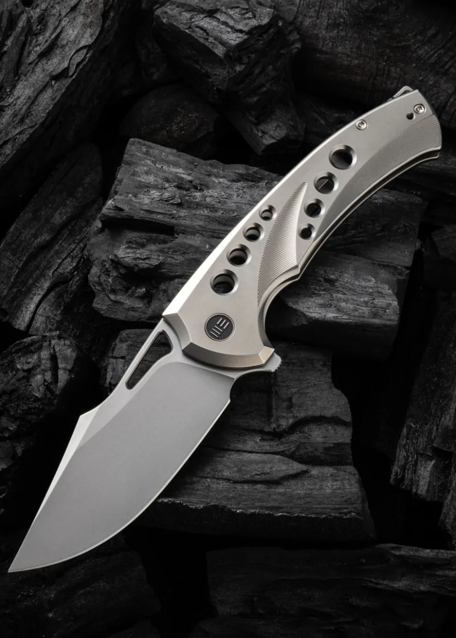 We Knife SWIFTFIN BEAD BLASTED TITANIUM SATIN, Taschenmesser