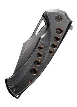 We Knife SWIFTFIN BEAD BLASTED TITANIUM GRAY GOLD, Taschenmesser