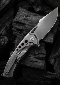 We Knife SWIFTFIN BEAD BLASTED TITANIUM GRAY GOLD, Taschenmesser