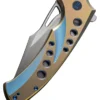 We Knife SWIFTFIN BEAD BLASTED TITANIUM BLUE GOLD, Taschenmesser