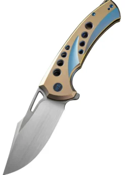 We Knife SWIFTFIN BEAD BLASTED TITANIUM BLUE GOLD, Taschenmesser